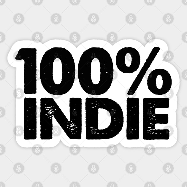 100% INDIE Sticker by Pop Fan Shop